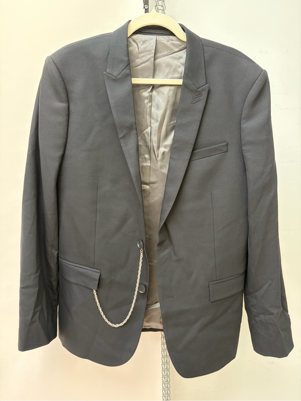 NWT The Kooples Mens Black Blazer - French Size 50 / US Size 40R - 98% Wool